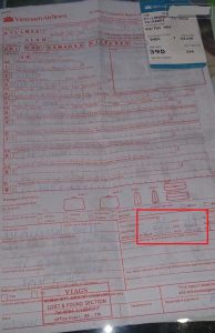 Bà Hòa ký gửi 2 kiện hành lý nhưng bị mất 1 kiện hàng 14,4kg.