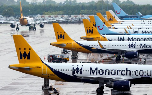 Máy bay của Monarch Airlines, hãng hàng không Anh phá sản mới đây.