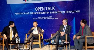 Tại lễ ký kết, lãnh đạo FPT và Airbus cùng hai hãng hàng không lớn của Việt Nam là Vietnam Airlines và Vietjet đã thảo luận về những công nghệ mới của ngành hàng không.