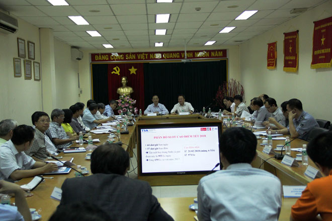 Quang cảnh buổi làm việc của Bộ GTVT với Cảng hàng không sân bay quốc tế Tân Sơn Nhất