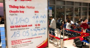 Một chuyến bay bị thông báo bay trễ
