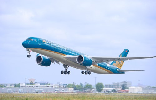 Đường bay Việt Nam - Pháp đang được Vietnam Airlines khai thác bằng máy bay Airbus A350. 
