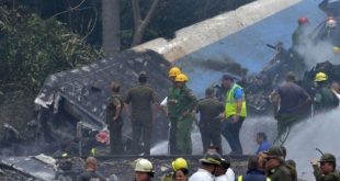 Hiện trường vụ rơi máy bay của hãng Damojh gần La Habana.