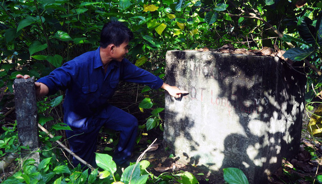 Cột mốc quy hoạch sân bay Long Thành tại xã Bình Sơn (Long Thành, Đồng Nai)