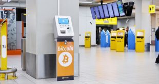 Máy Bitcoin ATM tại sân bay tại Amsterdam, Hà Lan