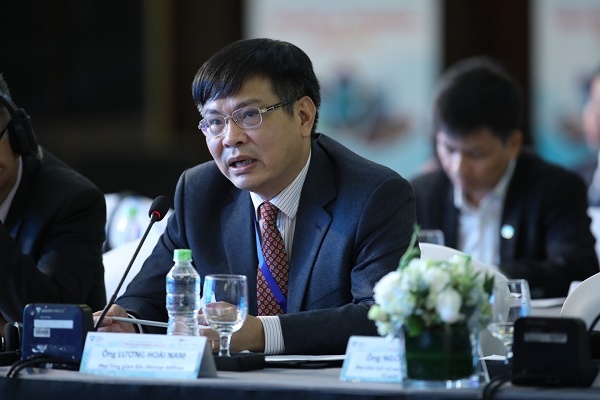  Phó Tổng Giám đốc VietStar Airlines, Lương Hoài Nam phát biểu tại Diễn đàn Cấp cao Du lịch Việt Nam.