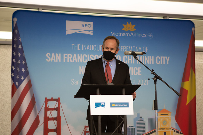 Ông Mark Chandler - Giám đốc Phòng Thương mại quốc tế, Văn phòng Thị trưởng San Francisco phát biểu.